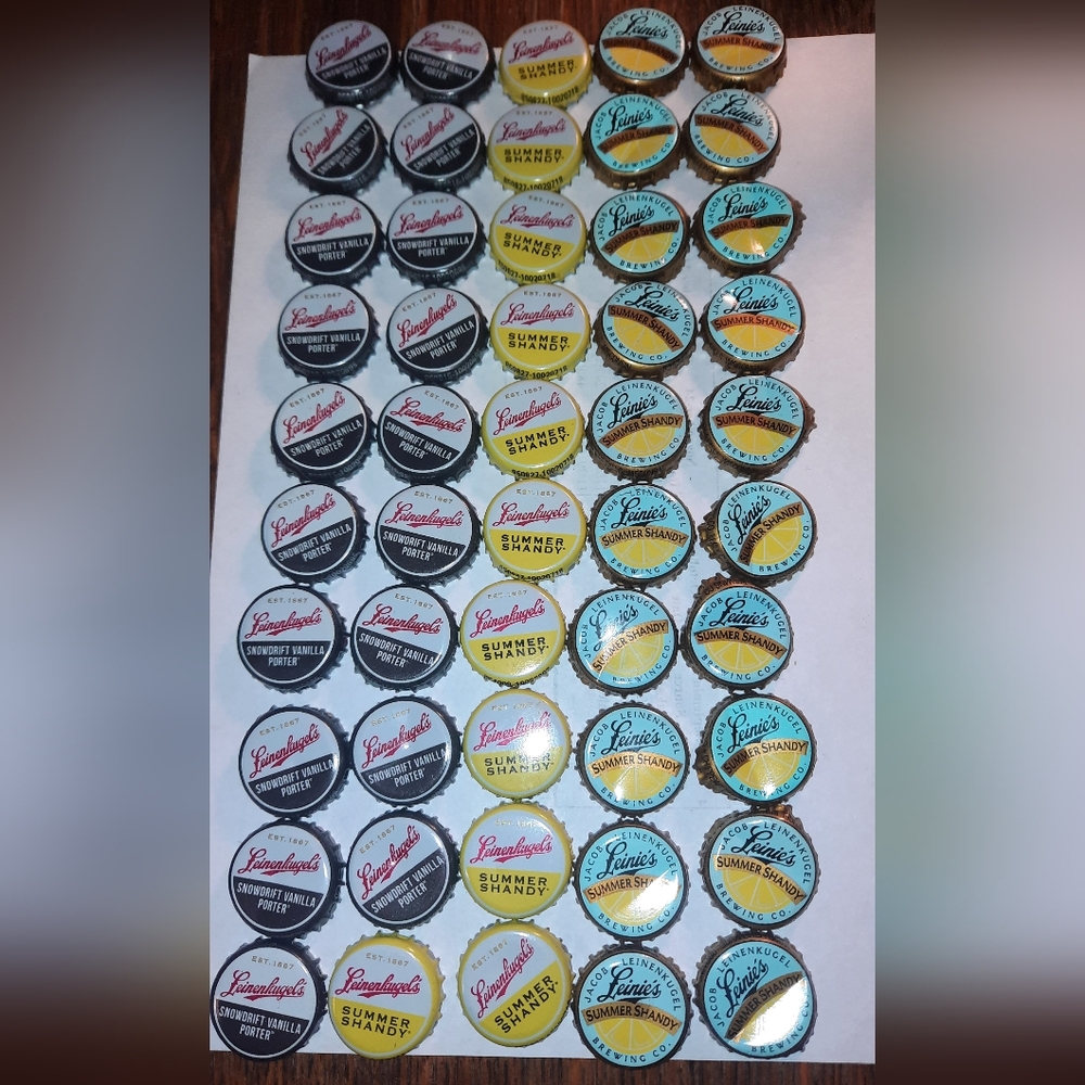 Lpt of 50 Leinenkugel's beer Bottle Caps great for crafts